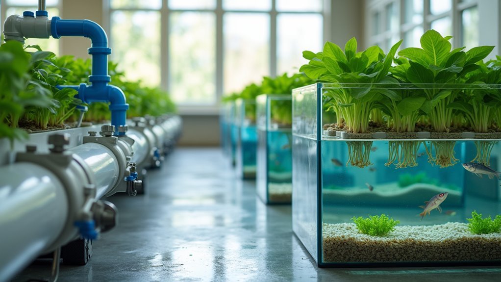 optimal aquaponic plumbing flow