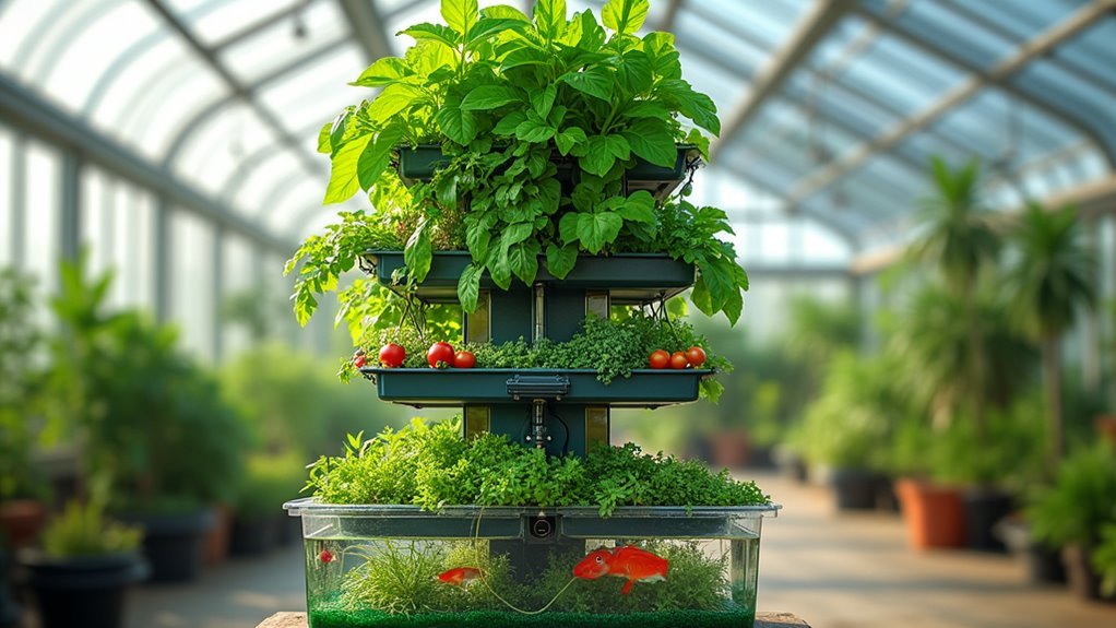 leafy greens and compact herbs thriving