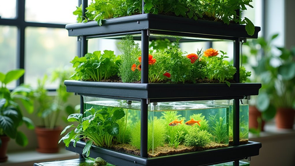 vertical aquaponics tower system